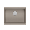 Quadron LOGAN 100 GraniteQ zlewozmywak soft taupe 56x45x21,5 cm 1-komorowy podwieszany z syfonem manualnym stal szlachetna HQJ6045U4BSU